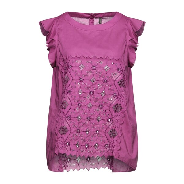 【送料無料】 マニラグレース レディース Tシャツ トップス Tops Red