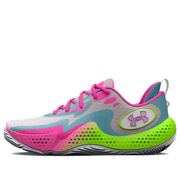 Under Armour アンダーアーマー メンズ スニーカー 【Under Armour Spawn 5 'White Lime Pink' 3026285-100】 サイズ US_7(25.0cm)|asty