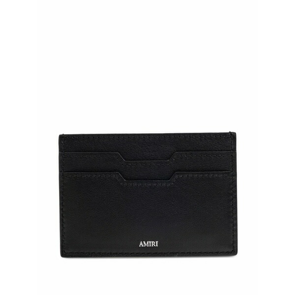 アミリ メンズ 札入れ 付属物 Hollywood logo-embellished card holder Black バッグ・小物・ブランド雑貨-財布・ケース