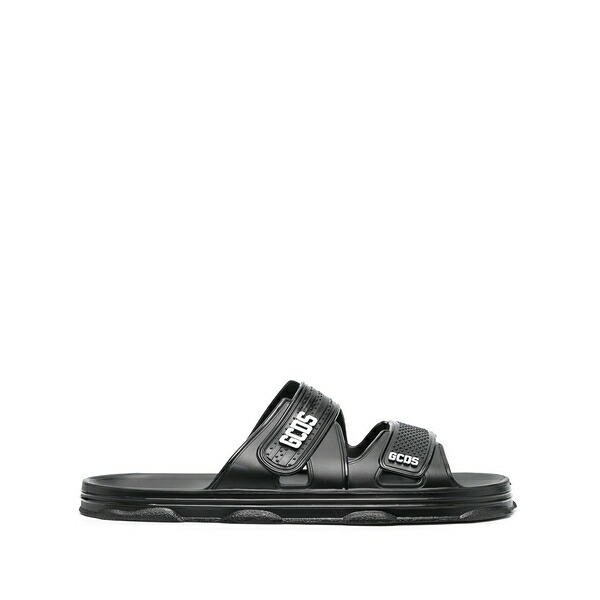 ジーシーディーエス メンズ サンダル シューズ Logo-detail open-toe slides  Black