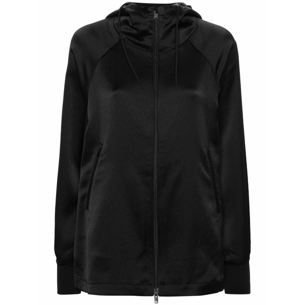 ワイスロバート・エドワード・リー レディース パーカー・スウェットシャツ アウター Textured zipped hoodie Black