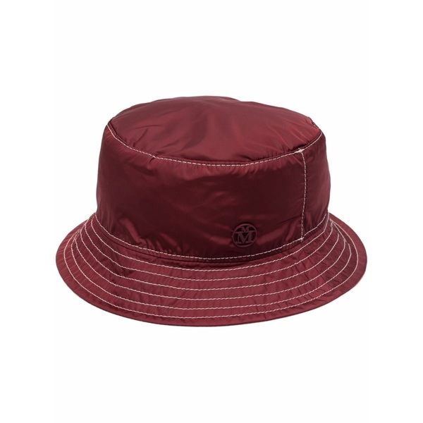 メゾンミッシェル  レディース かぶり笠 添え物 Nylon bucket hat Red