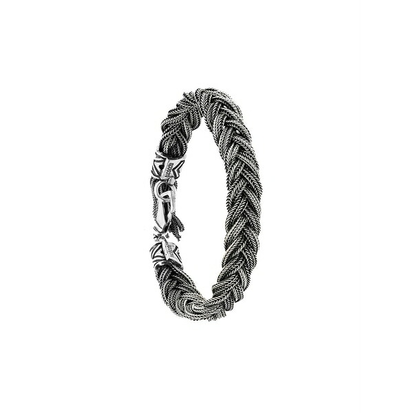 エマニュエレ ビコッキ メンズ ブレスレット・バングル・アンクレット 付属物 Woven chain bracelet  Metallic