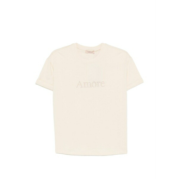 ツイン仕掛ける レディース プルオーバー トップス Amore appliqu茫漏 t-shirt Neutrals
