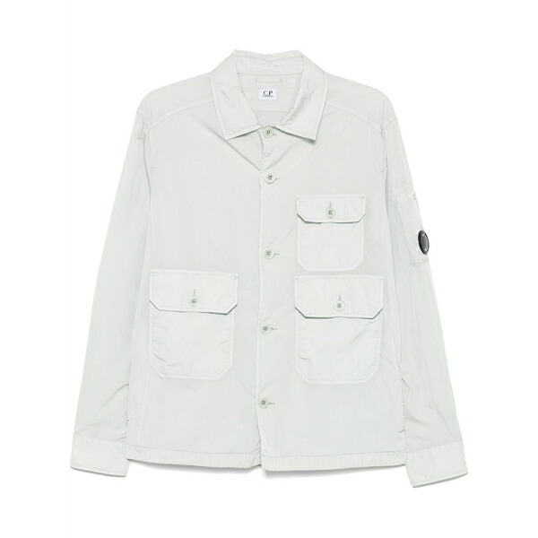 シーピーカンパニー メンズ 上衣＆上衣 アウター Lens-detail overshirt Grey コート・ジャケット-メンズファッション