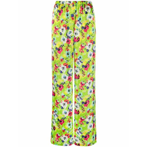 エムエスジイエム レディース カジュアルパンツ ボトムス Floral pattern palazzo trousers Green