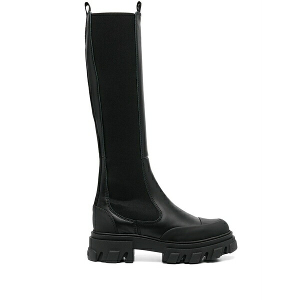 ガニー レディース ブーツ シューズ Knee-high chelsea boots Black|asty