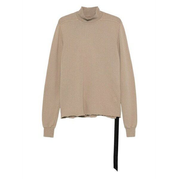 リックオウエンス メンズ パーカー・スウェットシャツ アウター Drkshdw mock-neck frayed-hem sweater Neutrals｜asty 56,280円