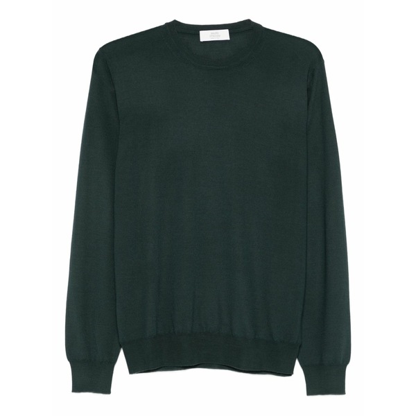 マウロ オッタヴィアーニ メンズ ニット&セーター アウター Crew-neck long-sleeved sweater Green|asty