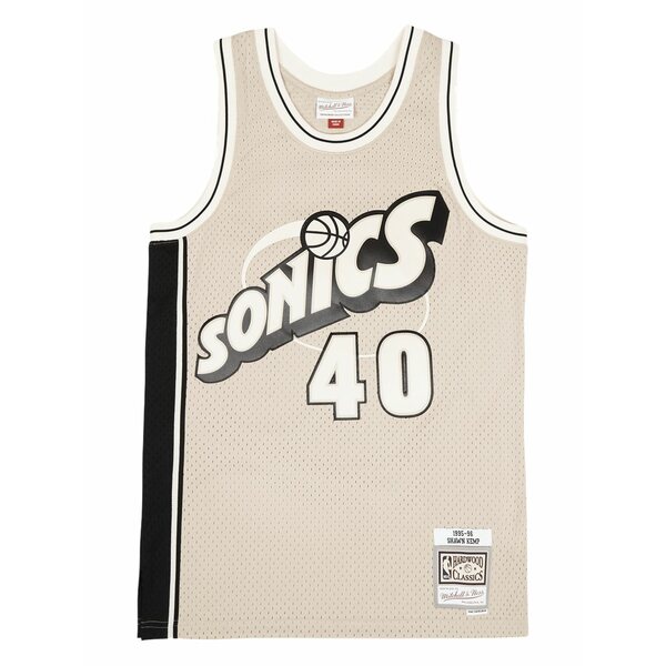 ミッチェル&ネス メンズ Tシャツ トップス Swingman nba supersonics 1995 shawn kemp tank top Neutrals｜asty
