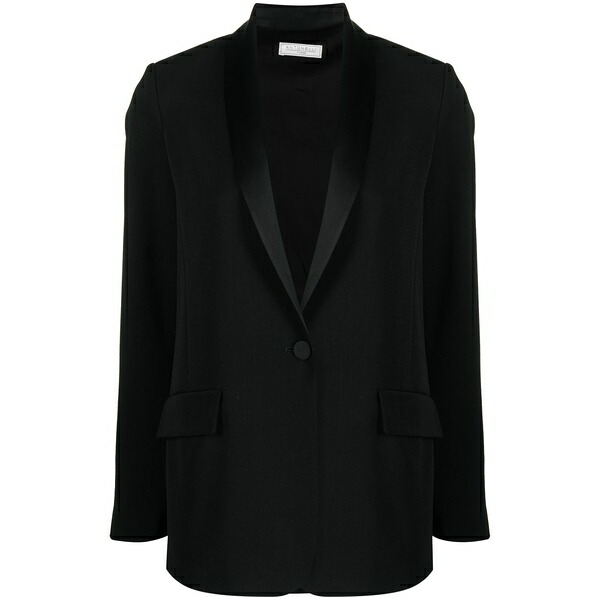 アントネリ レディース ジャケット＆ブルゾン アウター Shawl-lapel single-breasted blazer Black｜asty