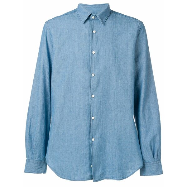 アスペジ メンズ プルオーバー トップス Relaxed-fit shirt Blue