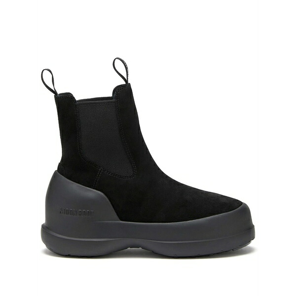 お月さまブーツ メンズ ブーツ シューズ Luna logo-print boots Black