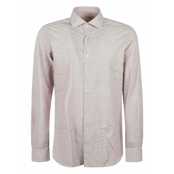 ザカス  メンズ シャツ トップス Textured button-down shirt Grey