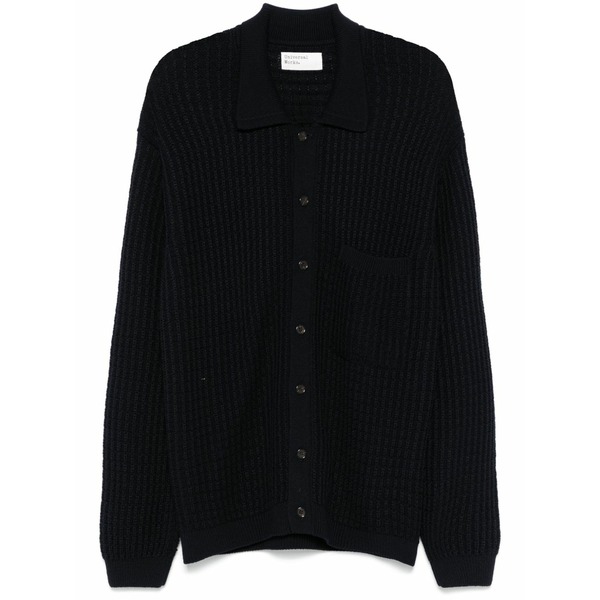 ユニバーサルワークス メンズ ジレー アウター Classic-collar cardigan Blue