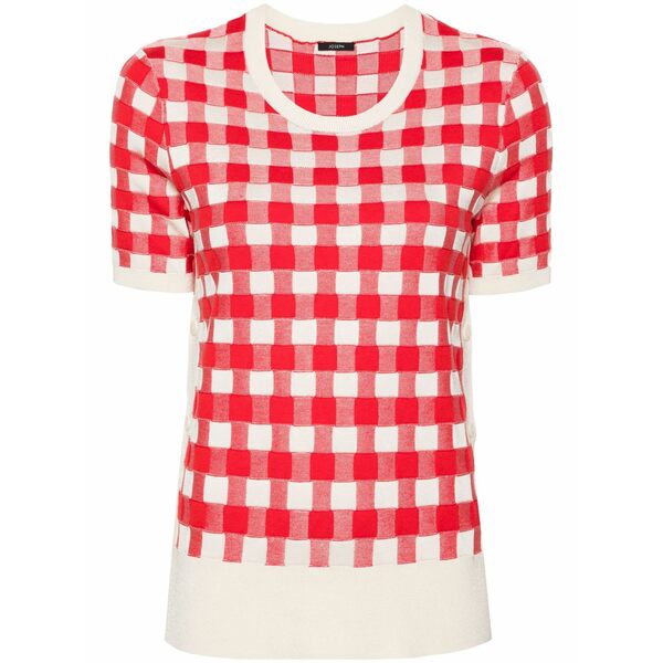 ジョセフ レディース 編み物\u0026スウェーター アウター Vichy checked jumper Neutrals