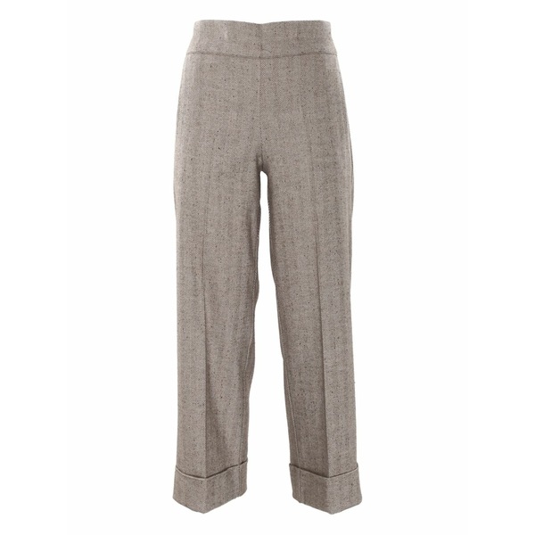 ディー・エクステリア レディース カジュアルパンツ ボトムス Herringbone cuff trousers Neutrals