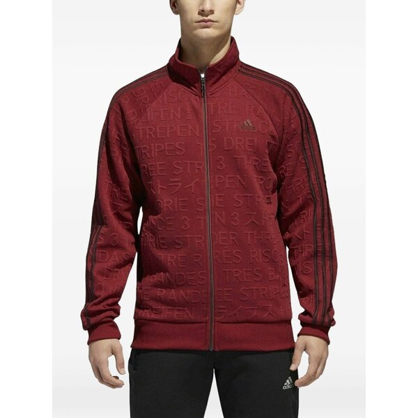 アディダス メンズ パーカー・スウェットシャツ アウター Badge of sport stripe-detail sweatshirt Red