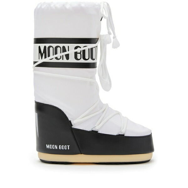 ムーンブーツ メンズ ブーツ シューズ Icon logo-print boots White|asty