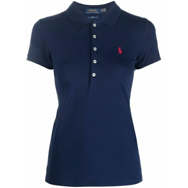 ラルフローレン レディース スポーツシャツ トップス Julie logo-embroidered polo shirt Blue