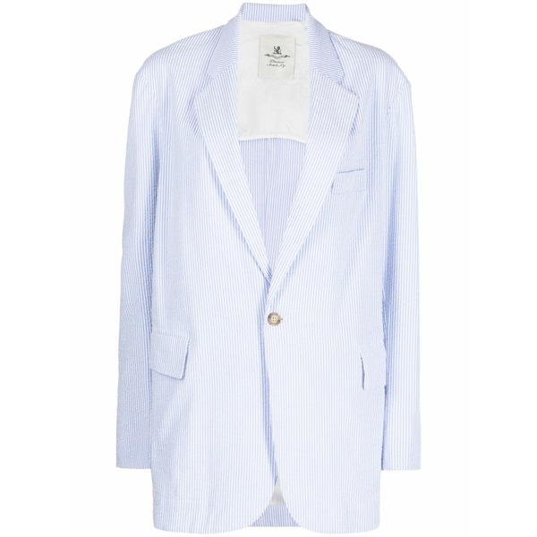 デニミスト レディース 上衣＆上衣 アウター Pinstripe-pattern blazer Blue