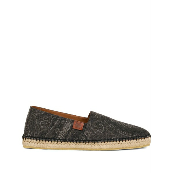 エトロ メンズ サンダル シューズ Arnica jacquard paisley-pattern espadrilles Black