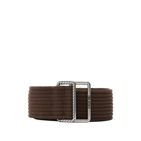 ジ アティコ レディース 三尺帯 添え物 Striped ribbon belt Brown
