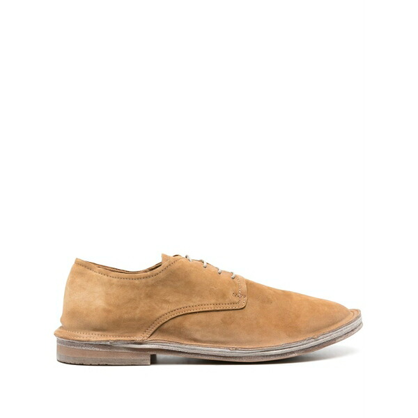 モマ メンズ 御召しものシューズ シューズ Suede lace-up derby shoes Brown