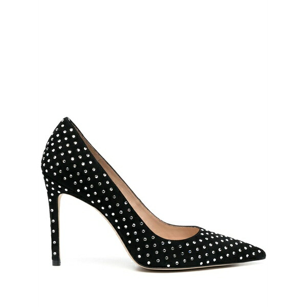 スチュアート ワイツマン レディース パンプス シューズ Crystal-embellished 100mm pumps Black｜asty