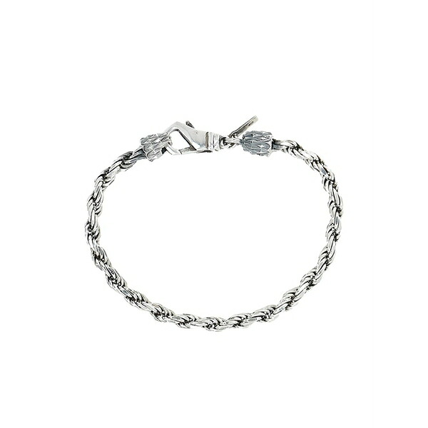 エマニュエレ ビコッキ メンズ ブレスレット・バングル・アンクレット 付属物 Rope-chain bracelet Silver