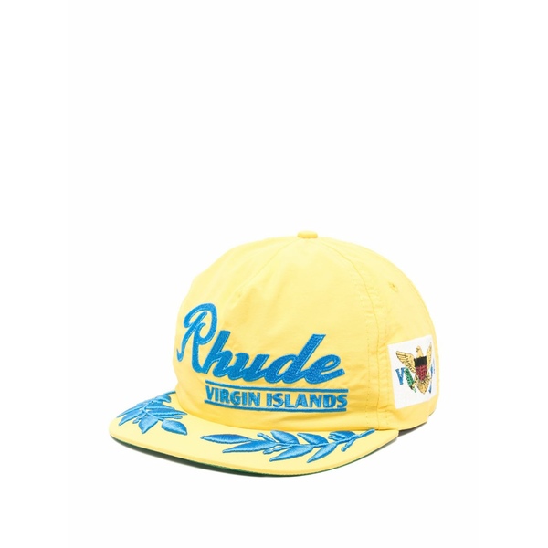 ルード メンズ 帽子 アクセサリー Embroidered cap Yellow|asty