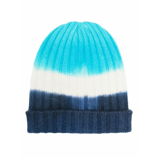 ザ・エルダー・ステーツマン メンズ かぶり笠 添え物 Chunky ribbed-knit cashmere beanie Blue