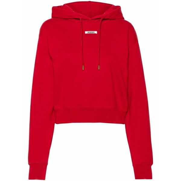 ジャクエムス レディース パーカー・スウェットシャツ アウター Logo-patch hoodie Red