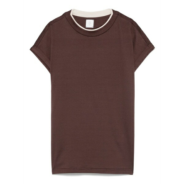 イレブンティ レディース Tシャツ トップス Crew-neck cotton t-shirt Purple｜asty