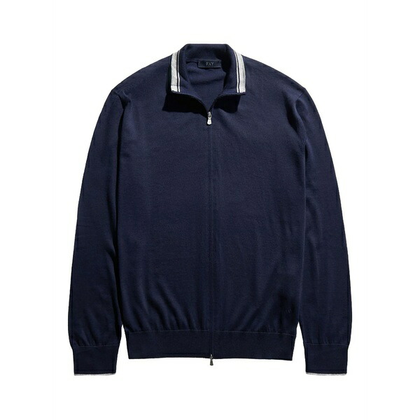 フェイ メンズ ジレー アウター Zip cardigan Blue