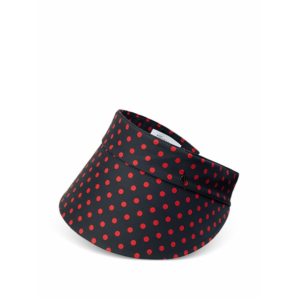 メゾンミッシェル  レディース 鳥打ち帽 付属物 Patty polka-dot visor hat Black