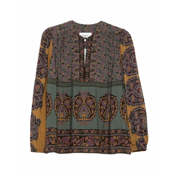 バッシュ レディース シャツ トップス Floral-print blouse Brown|asty