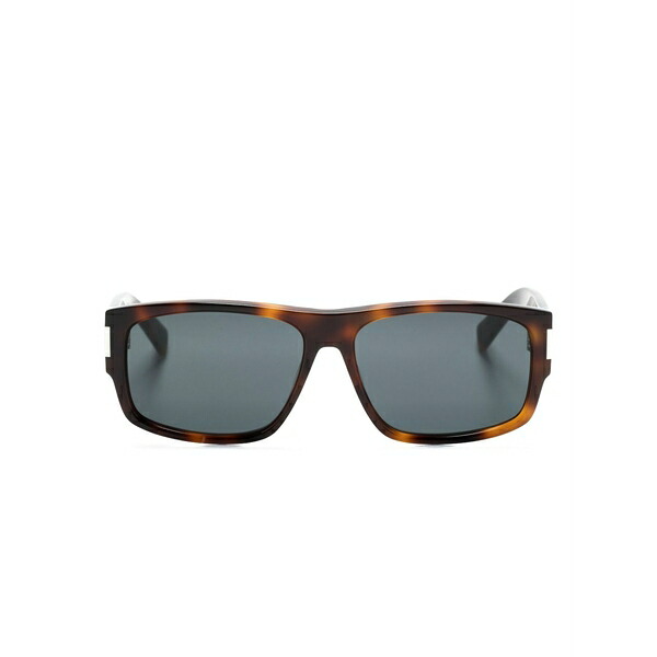 サンローラン アイウェア メンズ サングラス・アイウェア 付属物 Sl 689 rectangle frame sunglasses Brown 眼鏡・サングラス-サングラス