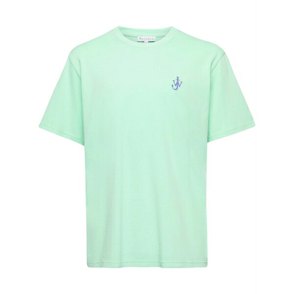 J.W.アンダーソン メンズ プルオーバー トップス Logo-embroidered t-shirt Green