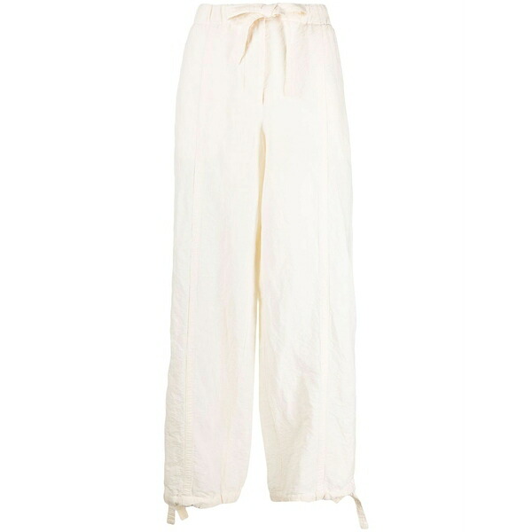 ジル・サンダー レディース カジュアルパンツ ボトムス Tied-waist straight trousers White｜asty