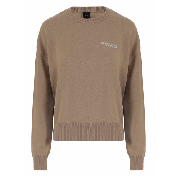 ピンコ レディース ニット&セーター アウター Love birds-logo crew-neck sweater Neutrals|asty