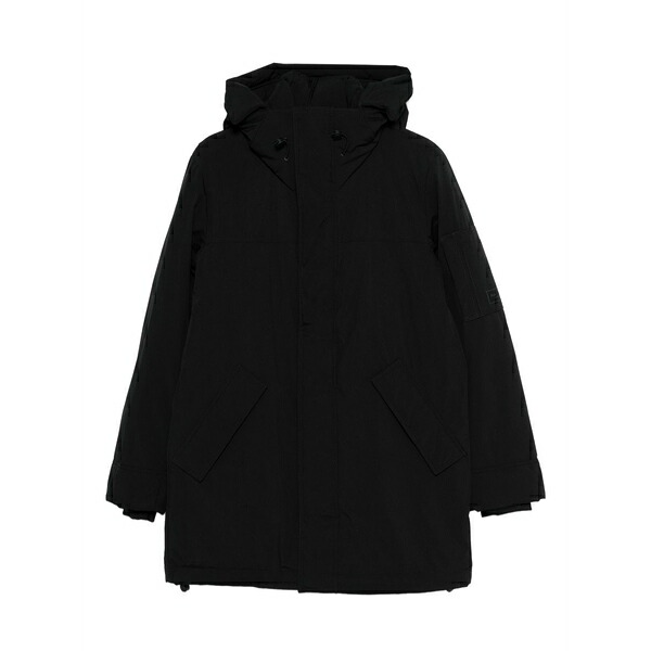 マルコポーロ メンズ ジャケット&ブルゾン アウター Hooded padded jacket Black|asty