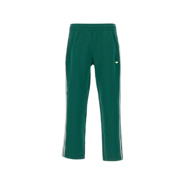 アディダス メンズ カジュアルパンツ ボトムス Triple-stripe logo trousers Green