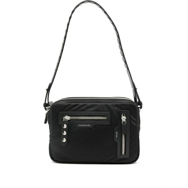 アニヤハインドマーチ レディース ショルダーバッグ バッグ Studded strap zip cross body bag Black｜asty