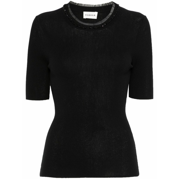 パロッシュ レディース スポーツシャツ トップス Cipria polo top   Black