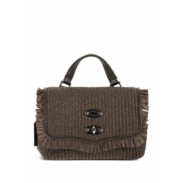 ザネラート レディース トートバッグ バッグ Baby postina fringed woven raffia tote bag Brown｜asty