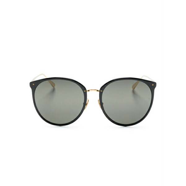 リンダ ファロー レディース サングラス&アイウェア アクセサリー Kings round-frame sunglasses Gold|asty