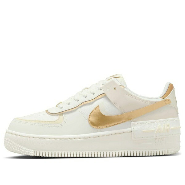 Nike ナイキ レディース スニーカー Sail/Metallic Gold 【(WMNS) Nike Air Force 1 Shadow \u0027Sail Metallic Gold\u0027 DZ1847-108】  大きさ US_7(24.0糎)