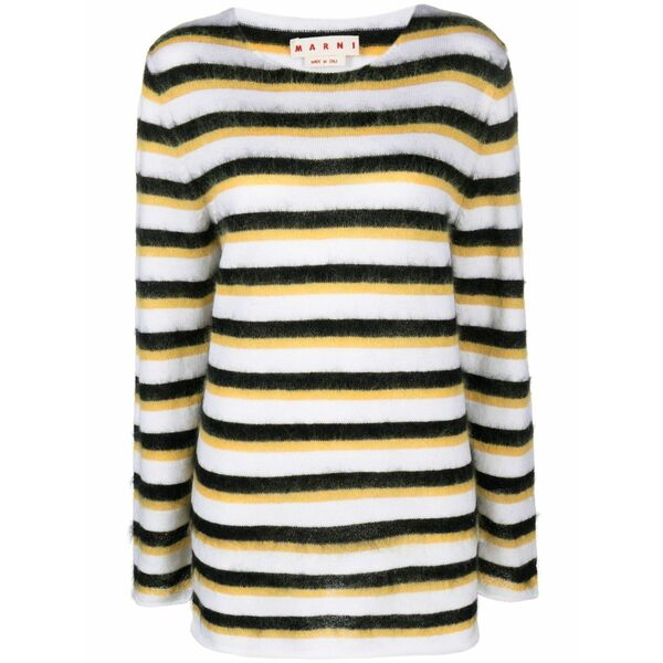マルニ レディース 編み物\u0026スウェーター アウター Brushed striped jumper White
