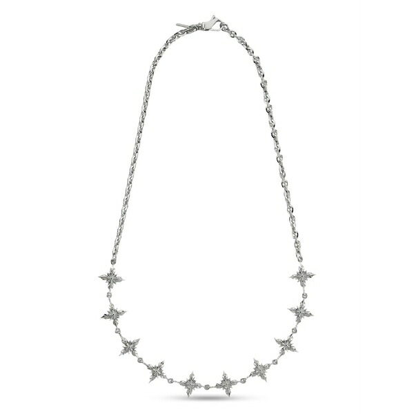 エマニュエレ ビコッキ メンズ 頸飾り・チョー鉄道車両 添え物 Stella ventis star-embelishments chain-link necklace Silver